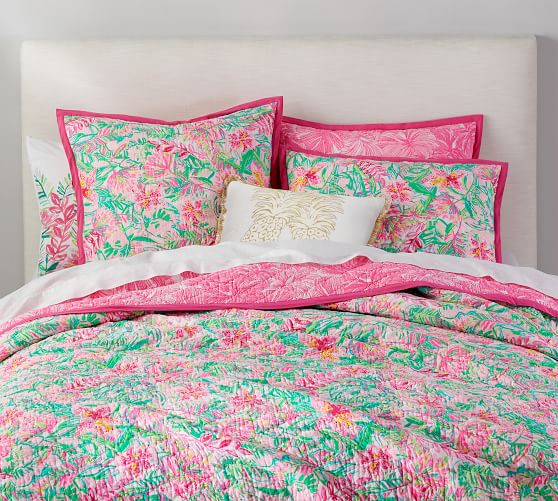 Lilly Pulitzer Lilly of the Jungle Reversible Cotton Quilt & Sham