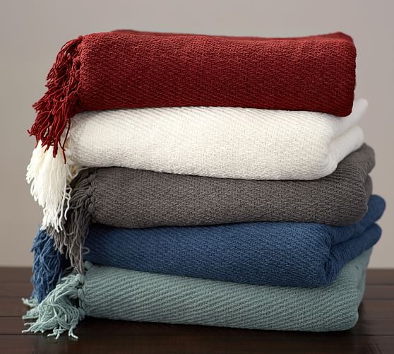 Stinson Chenille Throw Blanket Pottery Barn