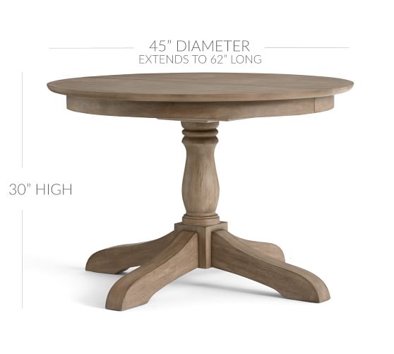 Owen Pedestal Extending Dining Table Weathered Gray Owen Pedestal Extending Dining Table Weathered Gray