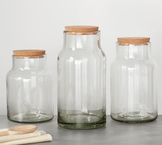 Recycled Glass Canister Kitchen Accessories Pottery Barn