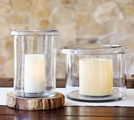 Branson Glass Hurricanes Candle Holder Pottery Barn