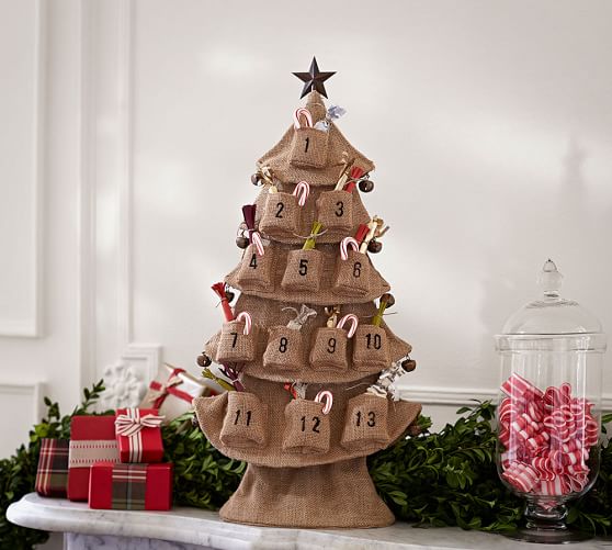 Burlap Tree Advent Calendar Pottery Barn