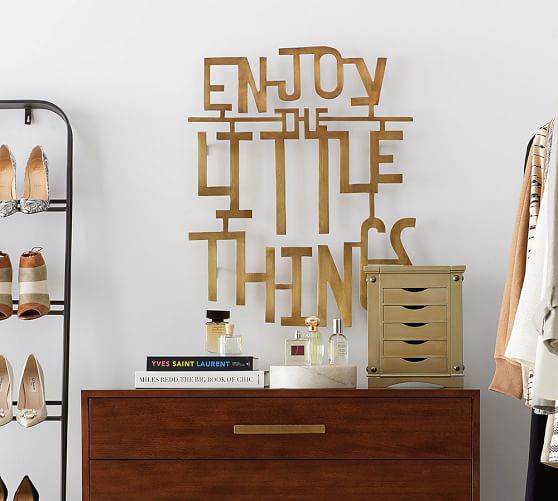 Enjoy The Little Things Aluminum Wall Art Wall Decor Pottery Barn
