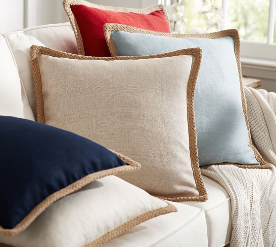 Jute Braid Pillow Cover Pottery Barn