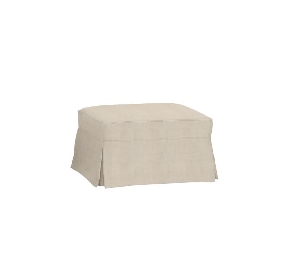 Sale Pb Basic Slipcovered Ottoman Pottery Barn