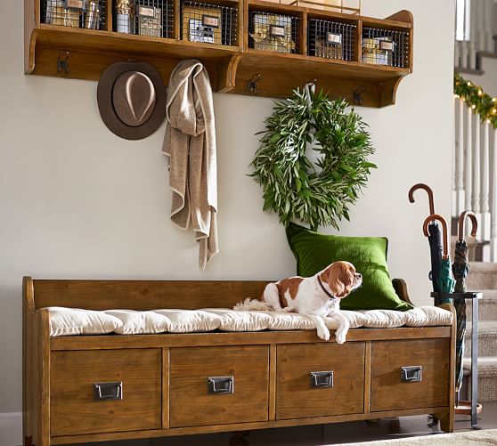 Wade Bench Weathered Pine Pottery Barn