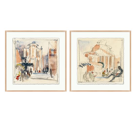 Piazza Sketch Framed Print Pottery Barn