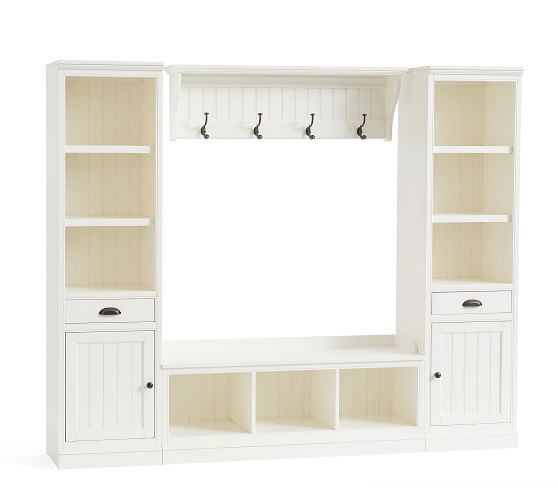 Aubrey 4 Piece Entryway Set With Cabinets Pottery Barn