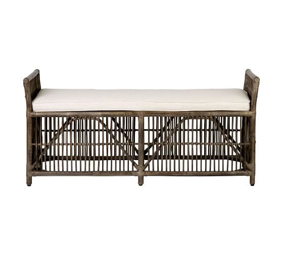Rattan Backless Bench Pottery Barn
