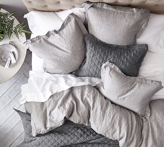 Belgian Flax Linen Duvet Cover Shams Flax Pottery Barn