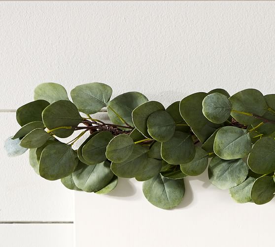 Faux Silver Dollar Eucalyptus Garland Pottery Barn