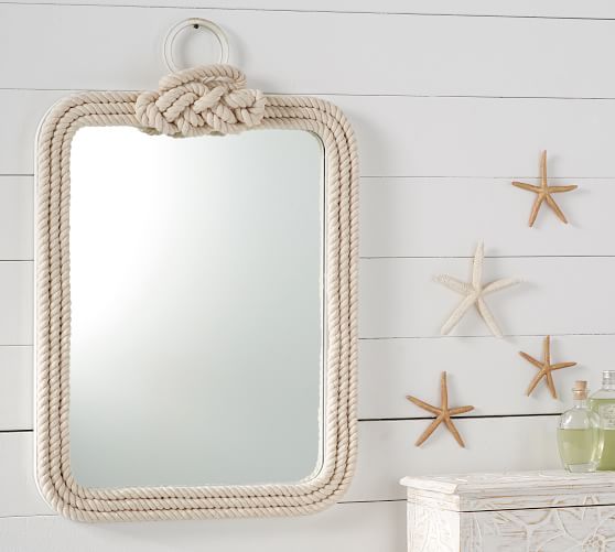Belay White Rope Wall Mirror Pottery Barn