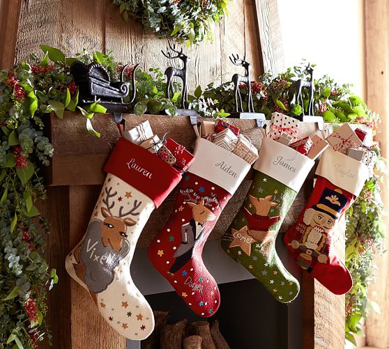 Crewel Stocking Vixen Pottery Barn