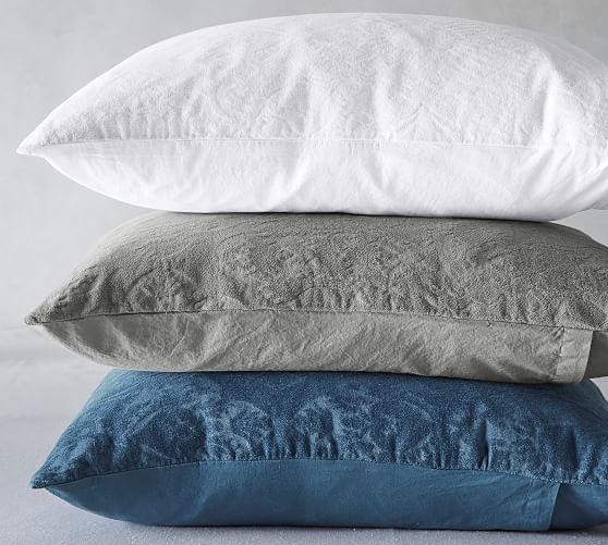 Estelle Chenille Jacquard Cotton Duvet Cover Shams Pottery Barn
