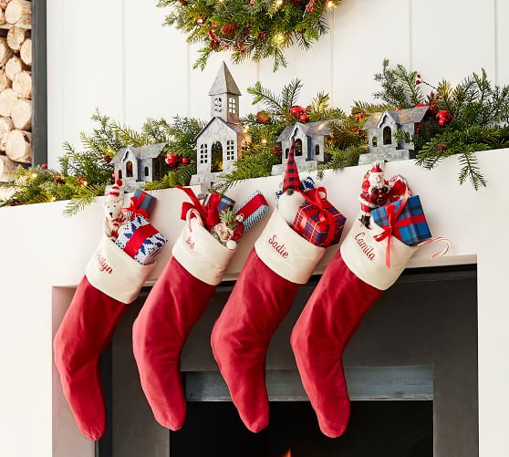 Galvanized Village Stocking Holder Pottery Barn