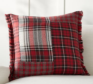 Landon Patchwork Plaid Decorative Pillow Cover Pottery Barn