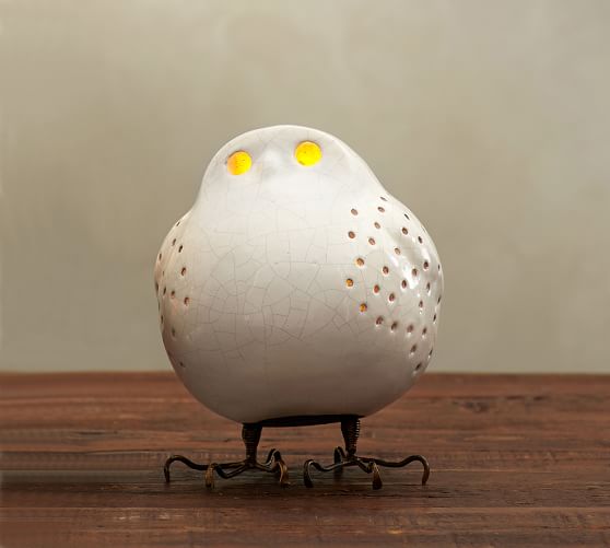 Ceramic Owl Votives Candle Holder Pottery Barn