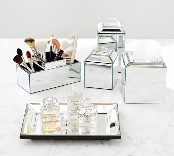 Mirrored Bath Accessories Pottery Barn