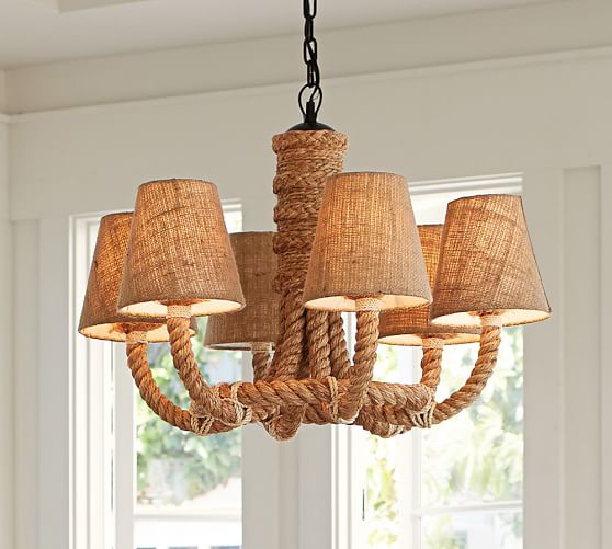 Pottery Barn Rope Chandelier