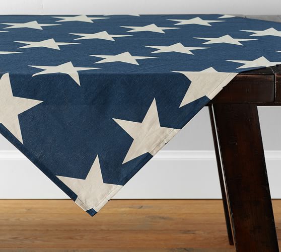 American Flag Stars Table Throw Pottery Barn