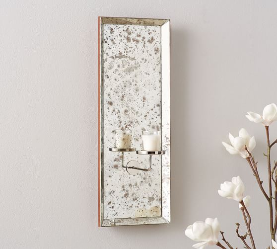 Antique Mirror Wall Sconce Candle Holder Pottery Barn
