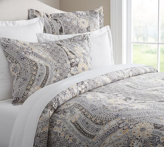 Gracie Organic Patterned Duvet Cover Sham Pottery Barn