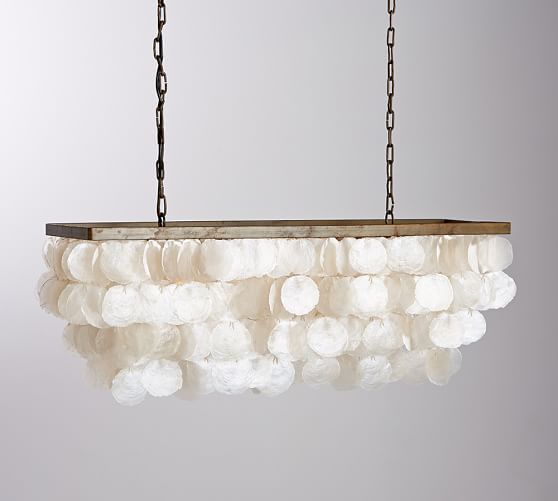 Capiz Rectangular Chandelier Pottery Barn