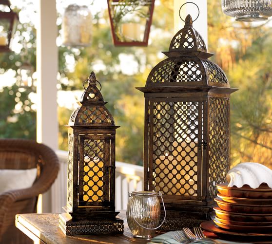 Casablanca Filigree Metal Lantern Pottery Barn