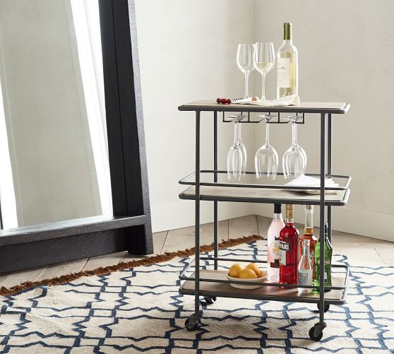 Elise Bar Cart Bar Furniture Pottery Barn