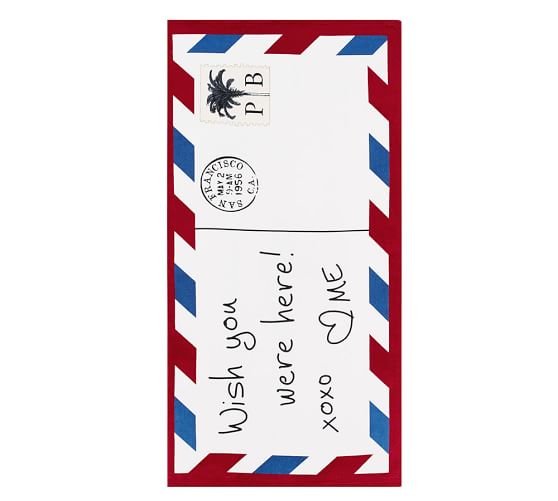 Wish You Were Here Postcard Beach Towel Pottery Barn