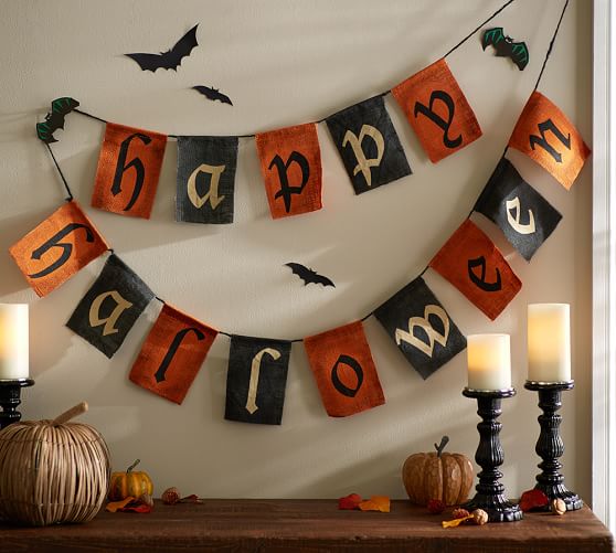 Outdoor Happy Halloween Banner Halloween Decorations Pottery Barn