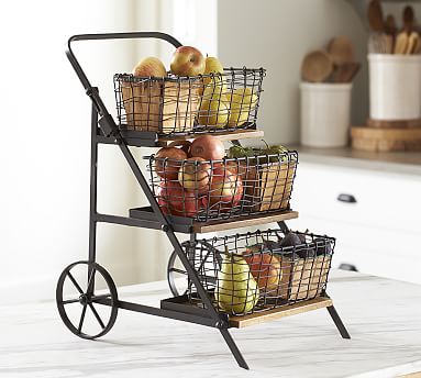 Vintage Blacksmith Fruit Cart Storage | Kitchen ...