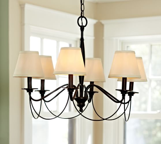 Pb Basic Silk Chandelier Shade Set Of 3 Pottery Barn