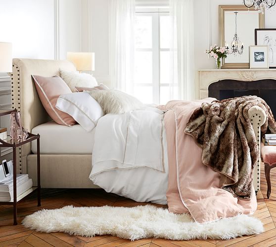 Chesterfield Upholstered Bed With Footboard Pottery Barn