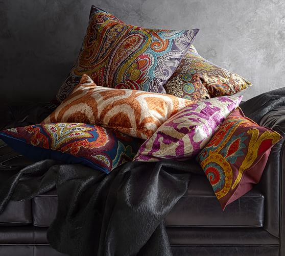 Houston Ikat Decorative Pillow Cover Pottery Barn