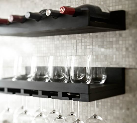 Holman Floating Entertaining Shelves Pottery Barn