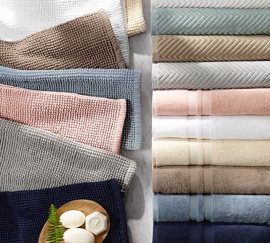 Textured Organic Bath Mat Pottery Barn