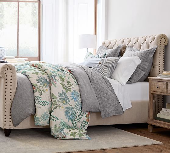 Victoria Botanical Print Duvet Cover Shams Pottery Barn