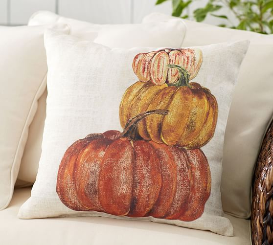 Market Pumpkin Indoor Outdoor Pillow Pottery Barn