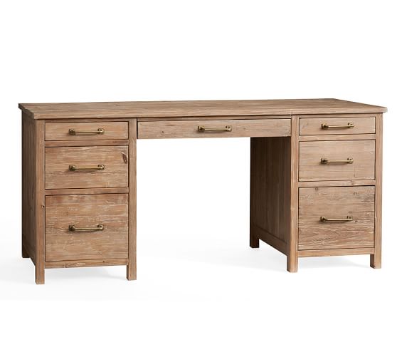Parker Reclaimed Wood Desk Office Desk Pottery Barn
