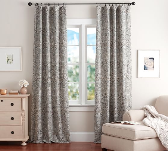 Mackenna Paisley Curtain Blue Pottery Barn