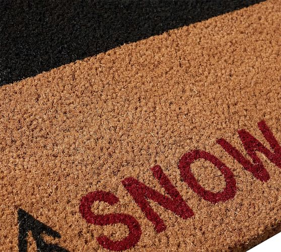 No Shoes Snow Shoes Doormat Pottery Barn