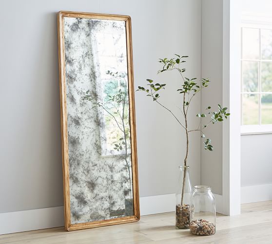 Avery Antiqued Floor Mirror Pottery Barn