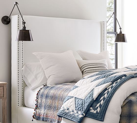 Harper Upholstered Tall Bed Pottery Barn