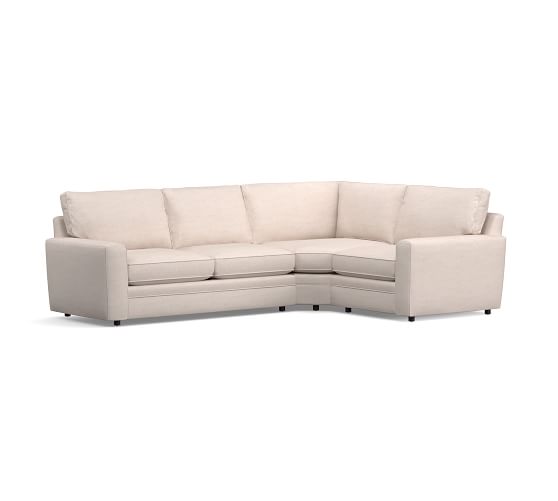 Pearce Square Arm Upholstered 3 Piece Wedge Sleeper Sectional