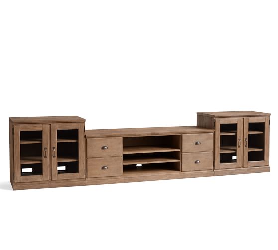 Printer's 3Piece Media Console, Seadrift Pottery Barn