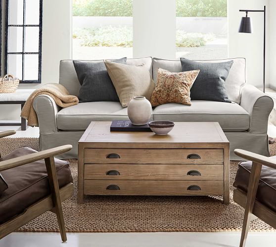Pb Comfort Roll Arm Slipcovered Sofa Pottery Barn
