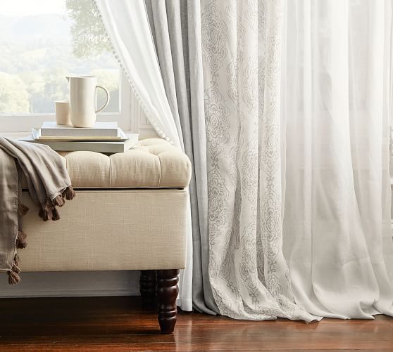 Belgian Flax Linen Sheer Curtain Flax Pottery Barn