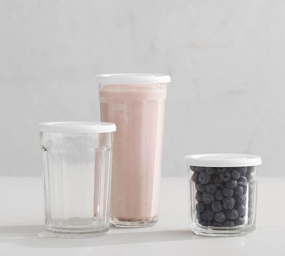 Working Glass With Lid Set Of 4 21 Oz Pottery Barn