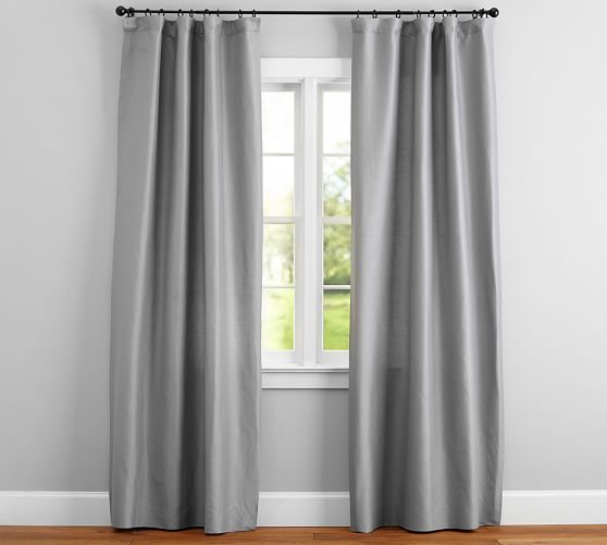 Linen Silk Blend Curtain Pottery Barn
